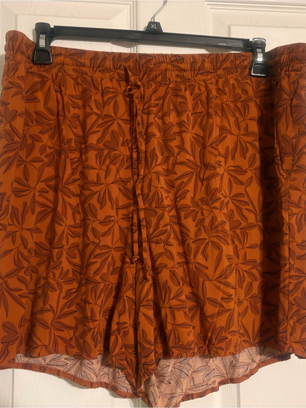 Eloquii Rust Floral Pull-On Mini Skort